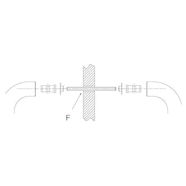 COMUNELLO FISSAGGIO UNIFICATO DOPPIO PER MANIGLIONI IN INOX ART.F2000