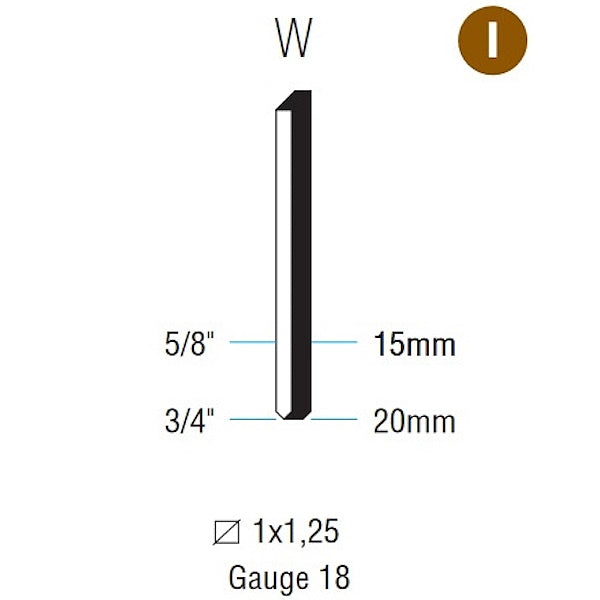 RO-MA CHIODINI SENZA TESTA W15 PER FISSATRICI CONF.DA PZ2000