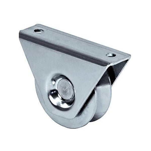 COMUNELLO RUOTA CON SUPPORTO ESTERNO GOLA A V ART.325V- 60 ZINCATA