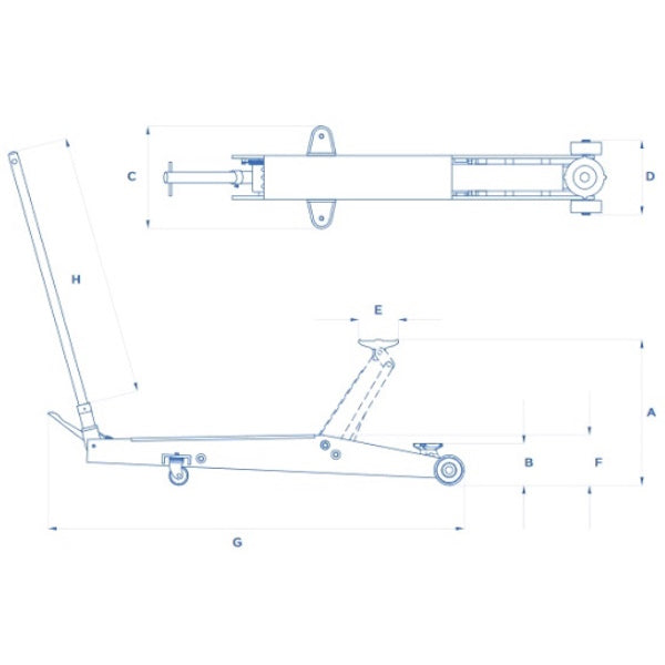OMCN SOLLEVATORE IDRAULICO A CARRELLO PORTATA KG5000 ART.118