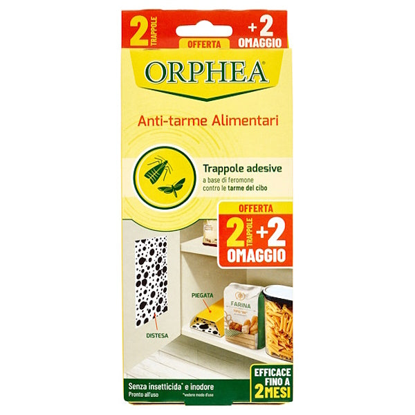 ORPHEA ANTI-TARME ALIMENTARI TRAPPOLE ADESIVE CONFEZIONE DA PZ.2+2