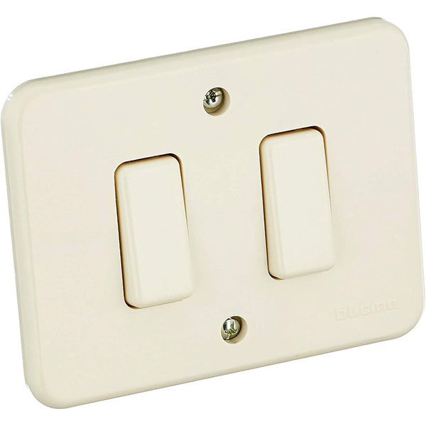 BTICINO DOMINO 2 DEVIATORI UNIPOLARI 6A AVORIO