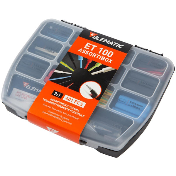 ELEMATIC ASSORTIBOX ET100 GUAINE TERMORESTRINGENTI CON RISCALDATORE GAS
