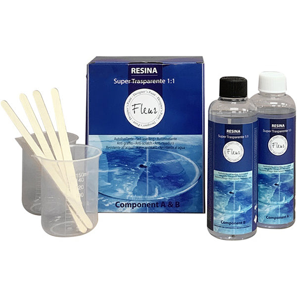 FLEUR RESINA SUPERTRASPARENTE 1:1 A+B LT 0,48