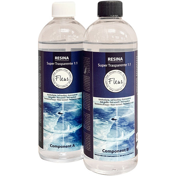 FLEUR RESINA SUPERTRASPARENTE 1:1 A+B LT 0,95