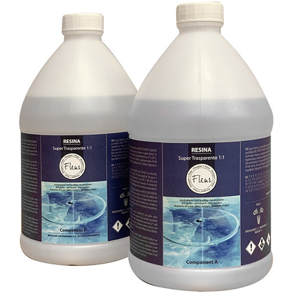 FLEUR RESINA SUPERTRASPARENTE 1:1 A+B LT 3,80