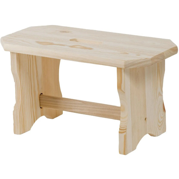 PIRCHER SGABELLO IN ABETE GREZZO CON TRAVERSINA MM390X190X210