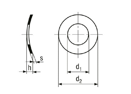 RONDELLE ELASTICHE CURVATE DIN 137 A GREZZE