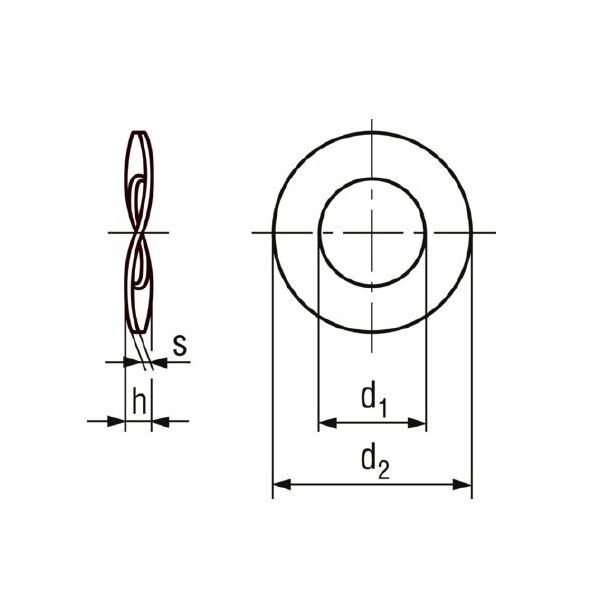 RONDELLE ELASTICHE ONDULATE DIN 137 B GREZZE PER VITI M10