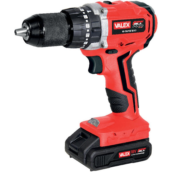 VALEX TRAPANO AVVITATORE CON PERCUSSIONE A BATTERIA M-TAP B 18 K1