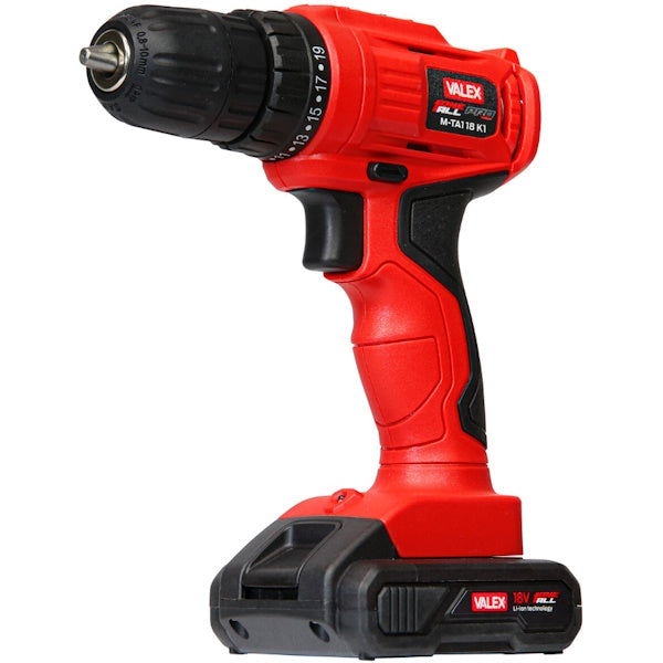 VALEX TRAPANO AVVITATORE A BATTERIA 18V 1,5AH ART. M-TA1 18 K1*