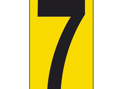 NUMERO ADESIVO NERO FONDO GIALLO MM 56X100