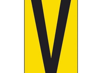 LETTERA ADESIVA NERA FONDO GIALLO MM 56X100