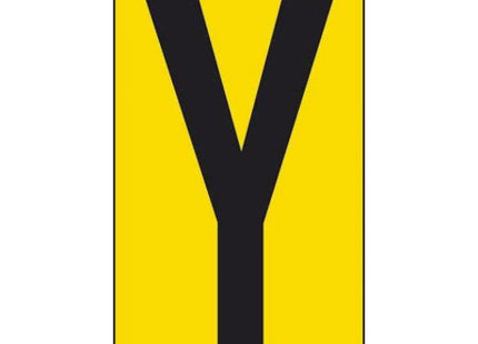 LETTERA ADESIVA NERA FONDO GIALLO MM 56X100 (Y)