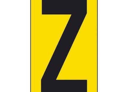 LETTERA ADESIVA NERA FONDO GIALLO MM 56X100