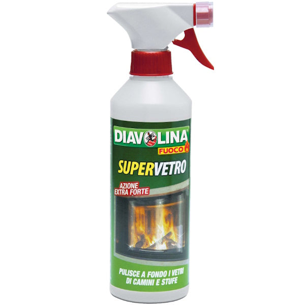 DIAVOLINA SUPERVETRO DETERGENTE PER VETRI STUFE E CAMINI SPRAY ML500