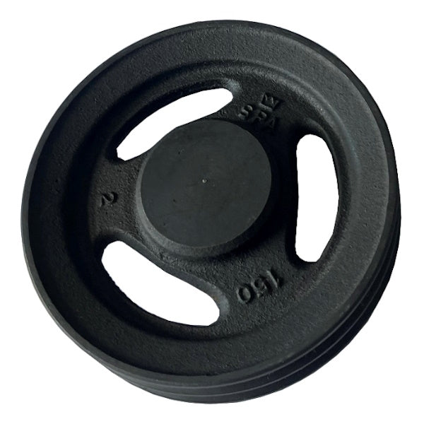 PULEGGIA TRAPEZOIDALE PT SPA-A MOZZO PIENO D.MM150 2 GOLE GHISA