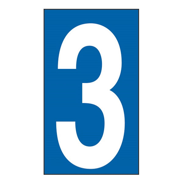 NUMERO ADESIVO BIANCO FONDO BLU MM100X 56