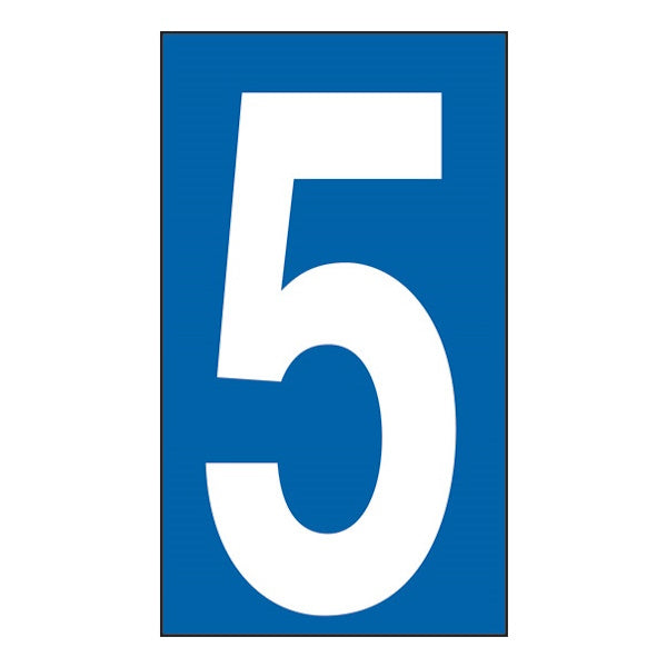 NUMERO ADESIVO BIANCO FONDO BLU MM100X 56