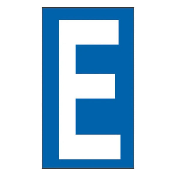 LETTERA ADESIVA BIANCA FONDO BLU MM 56X100