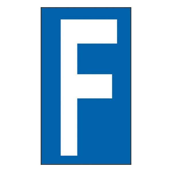 LETTERA ADESIVA BIANCA FONDO BLU MM 56X100 (F)*