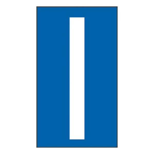 LETTERA ADESIVA BIANCA FONDO BLU MM 56X100 (I)*