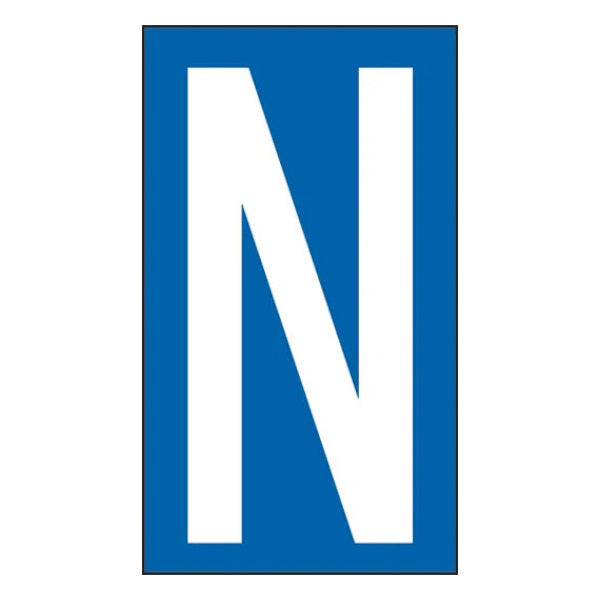 LETTERA ADESIVA BIANCA FONDO BLU MM 56X100 (N)*