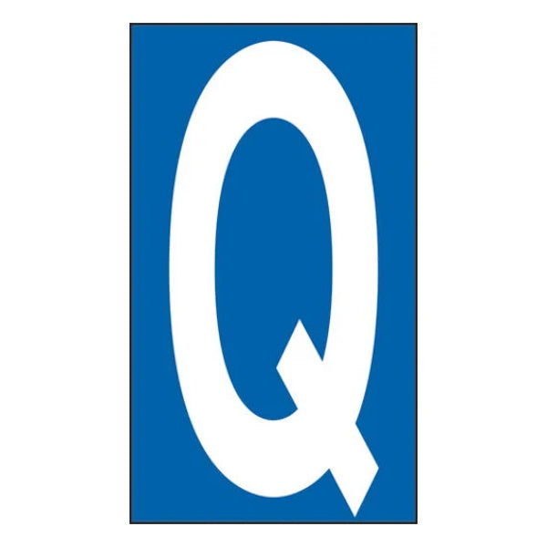 LETTERA ADESIVA BIANCA FONDO BLU MM 56X100 (Q)*