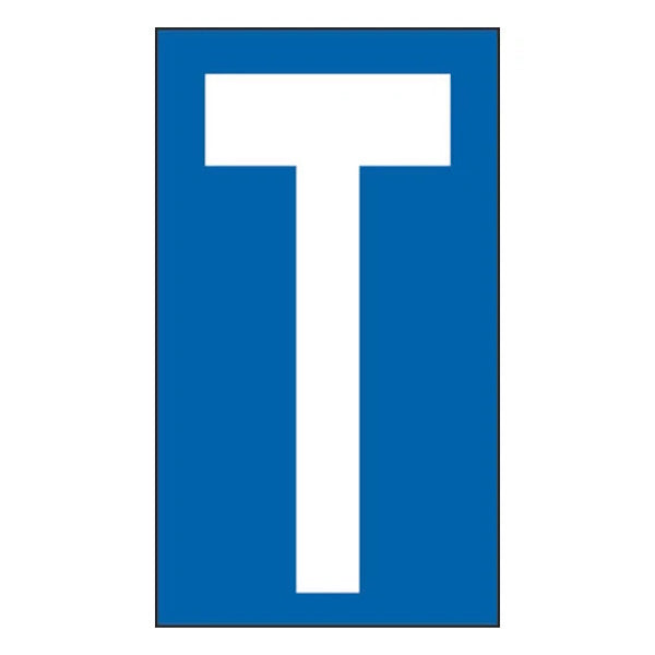 LETTERA ADESIVA BIANCA FONDO BLU MM 56X100 (T)*