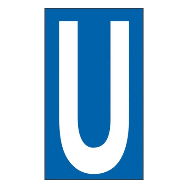 LETTERA ADESIVA BIANCA FONDO BLU MM 56X100 (U)*