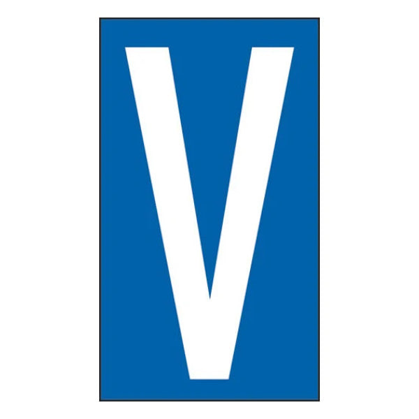 LETTERA ADESIVA BIANCA FONDO BLU MM 56X100 (V)*