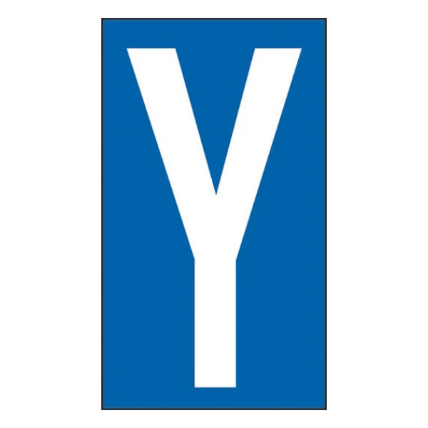 LETTERA ADESIVA BIANCA FONDO BLU MM 56X100 (Y)*