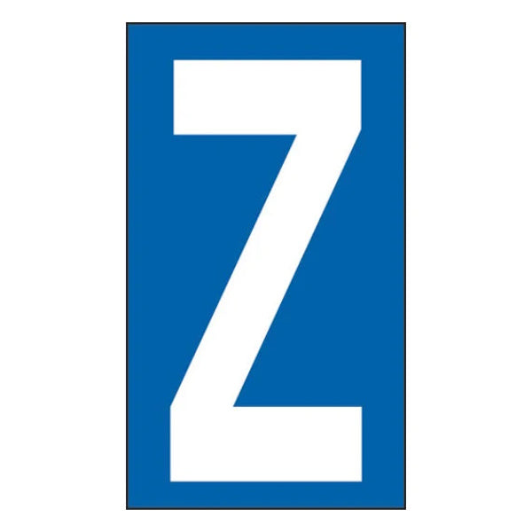 LETTERA ADESIVA BIANCA FONDO BLU MM 56X100 (Z)*