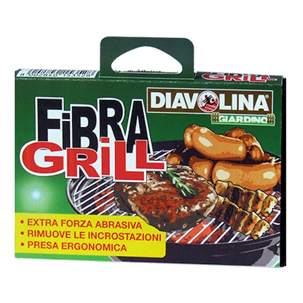 DIAVOLINA GIARDINO FIBRA GRILL SPUGNA ABRASIVA PER GRILL E BARBECUE