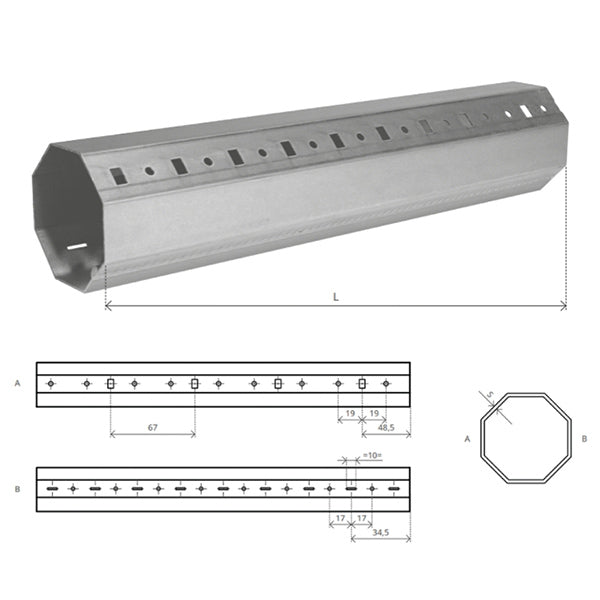 BOLIS RULLO OTTAGONALE LISCIO PER TAPPARELLE