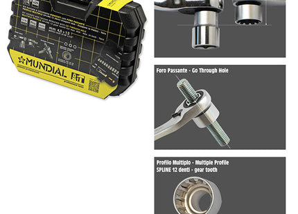MUNDIAL ART.1559 SERIE 29 CHIAVI A BUSSOLA RIBASSATE POLIGONALI DA 1/4"