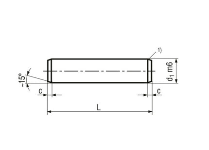 SPINA CILINDRICA NON TEMPRATA UNI 1707 D.MM12X 40*