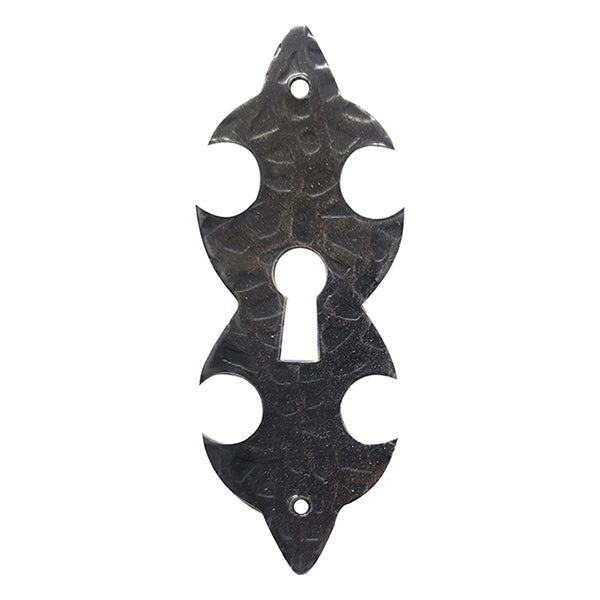 E.CASIRAGHI BOCCHETTA IN FERRO BATTUTO FORO CHIAVE MM80X29 NERO CONF.PZ2