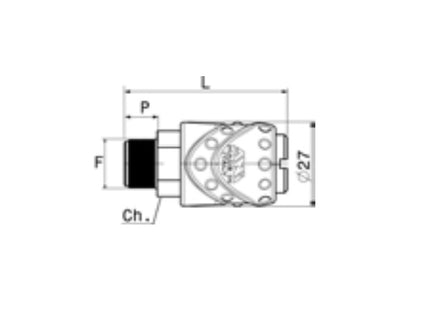 ANI ART. 17/A 1/4"M RUBINETTO RAPIDO UNIVERSALE MASCHIO BLISTER PZ1