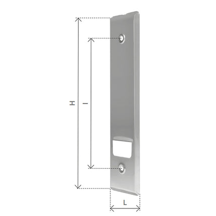 BOLIS PLACCA IN ACCIAIO INOX PER AVVOLGITORE INTERASSE MM142