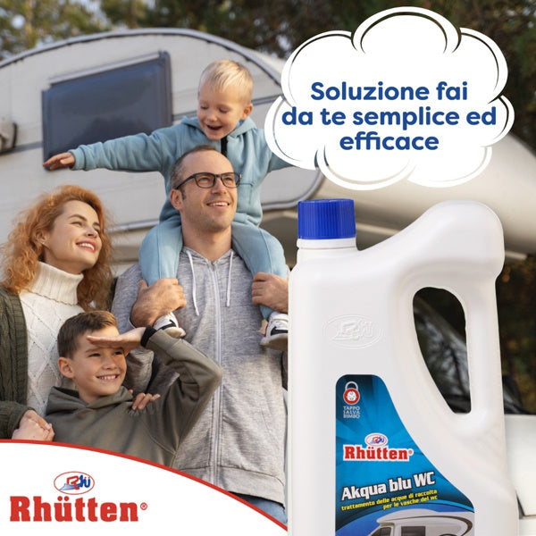 RHUTTEN AKQUA BLU WC CAMPER DISGREGANTE ANTIFERMENTATIVO FLACONE LT2