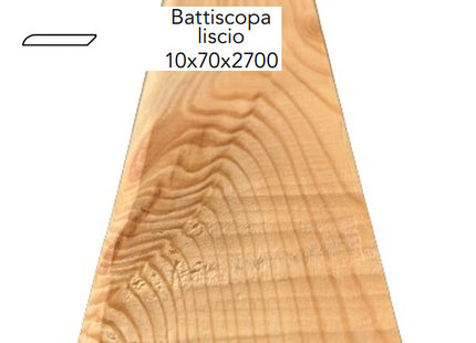 PIRCHER BATTISCOPA LISCIO PINO GREZZO MM10X70X2700