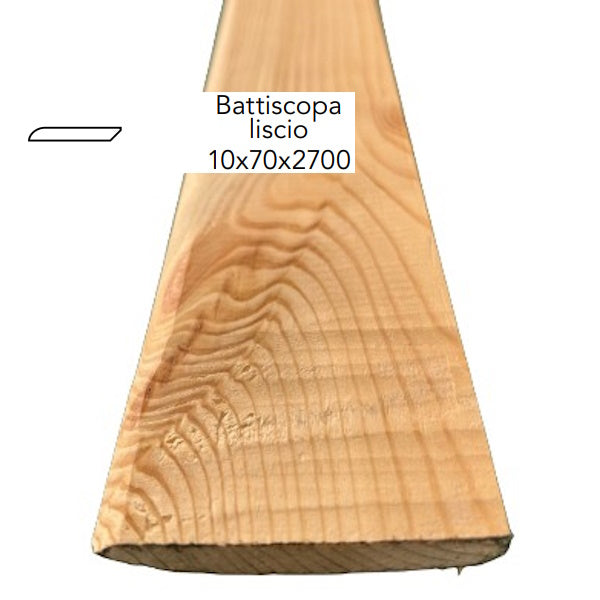 PIRCHER BATTISCOPA LISCIO PINO GREZZO MM10X70X2700