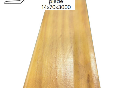 PIRCHER BATTISCOPA CON PIEDE IN LEGNO LUCIDATO ROVERE MM14X70X3000*