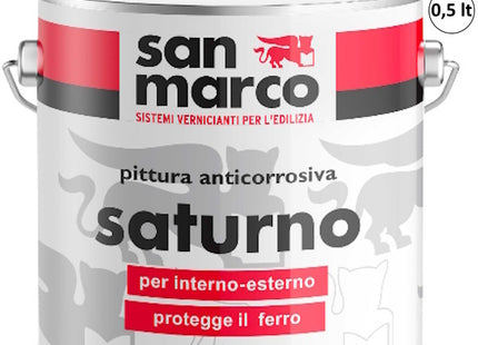 SAN MARCO SATURNO PITTURA ANTICORROSIVA ARANCIO MINIO LT0,5