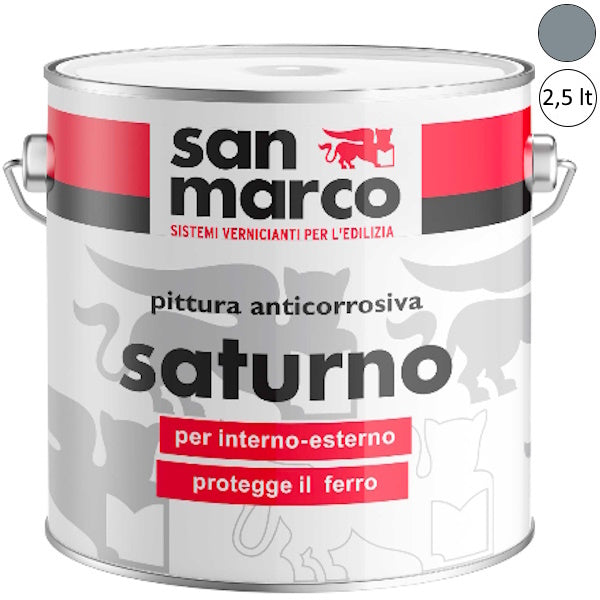 SAN MARCO SATURNO PITTURA ANTICORROSIVA GRIGIO LT2,5