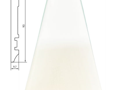 PIRCHER BATTISCOPA IN ABETE GIUNTATO RIVESTITO BIANCO