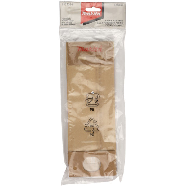 MAKITA SACCHETTO RACCOGLIPOLVERE IN CARTA PER LEVIGATRICI BO...CONF.PZ5