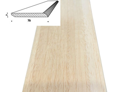 PIRCHER BATTISCOPA IN AYOUS RIVESTITO LISCIO GREZZO MM 7X70X2400