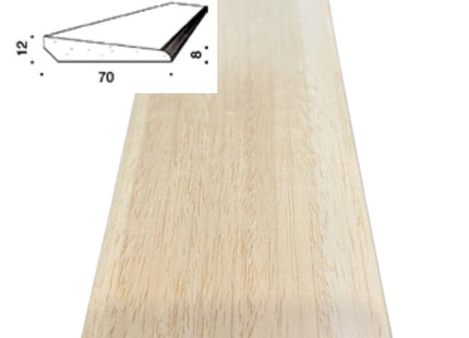 PIRCHER BATTISCOPA IN AYOUS RIVESTITO LISCIO GREZZO MM 8/12X70X2400